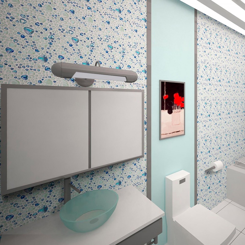 Ванная комната из пластиковых панелей дизайн фото для маленькой ванны